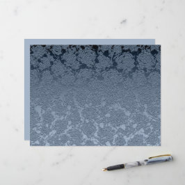 Elegantes floral Dusty Blue White Muster