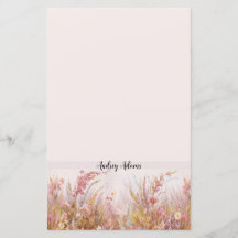 Elegantes Floral Feminine Personal Stationary Pape