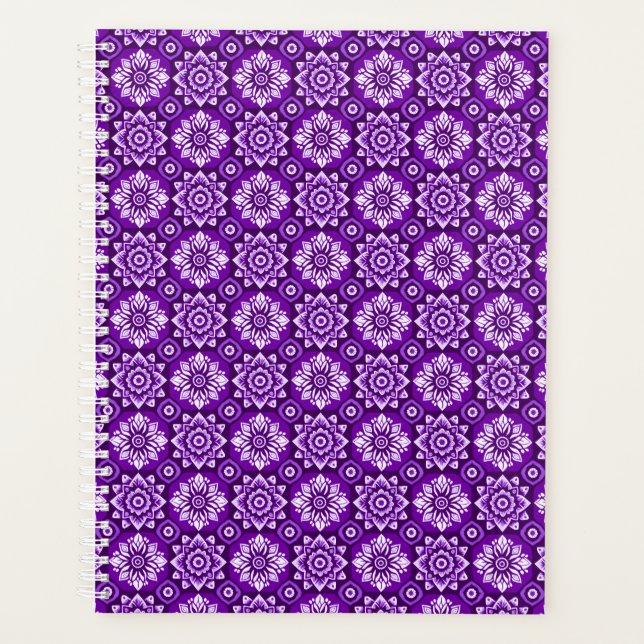 Elegantes Floral Mandala Muster Planer (Vorderseite)