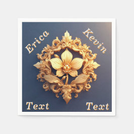 Elegantes Floral Relief Design mit Verzierten Deta Serviette