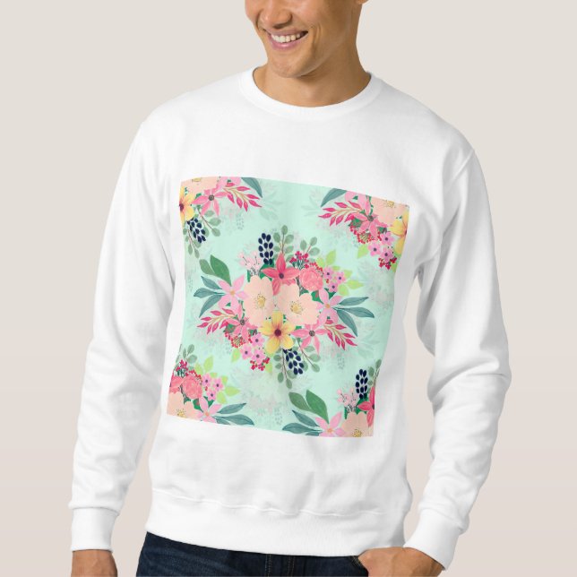 Elegantes Floral Watercolor Paint Shop Sweatshirt (Vorderseite)