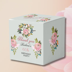 Elegantes Florales 60. Geburtstags-  Geschenkschachtel