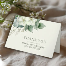 Elegantes florales 80. Geburtstags-