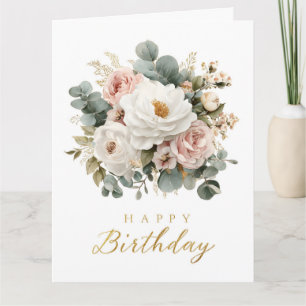 Elegantes Florales "Alles Gute zum Geburtstag"  Karte
