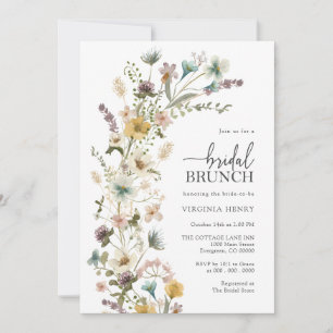 Elegantes florales Braut-Brunch Einladung