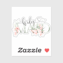 Elegantes florales Brautparty & Bridesmaid Sticker