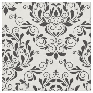 Elegantes, florales Damask-Gewebe Stoff