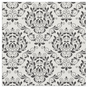 Elegantes, florales Damask-Gewebe Stoff