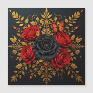 Elegantes florales Design Magnetkarte