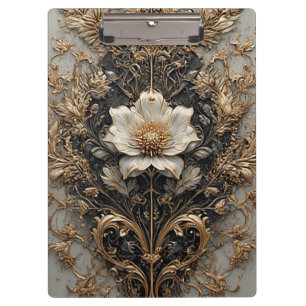 Elegantes florales Design mit aufwändigen Mustern Klemmbrett