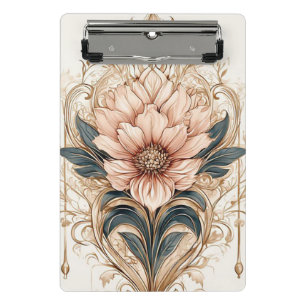 Elegantes florales Design mit aufwändigen Mustern Mini Klemmbrett