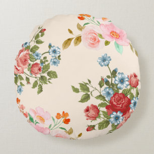 Elegantes, florales Design Rundwurfkissen Rundes Kissen