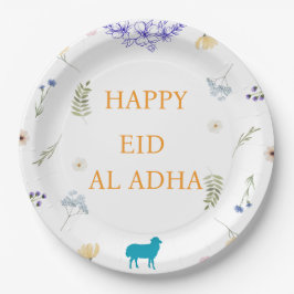 Elegantes Florales Eid al-Adha Pappteller