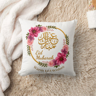 Elegantes Florales Eid Mubarak Kissen