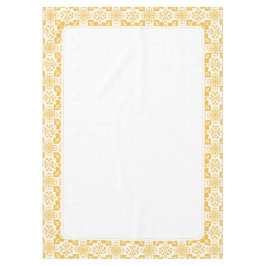 Elegantes florales Gelb und Weiß Modernes Muster Tischdecke