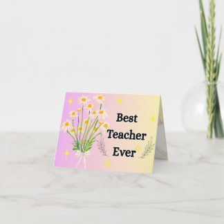 Elegantes florales Geschenkdesign für den besten L Dankeskarte