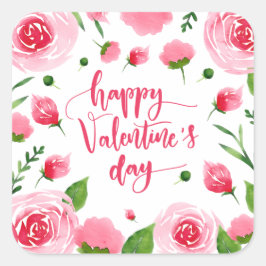 Elegantes florales Happy Valentine's Day Sticker S