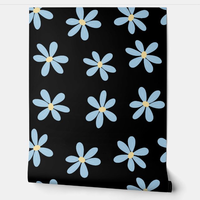 Elegantes florales Hintergrundbild - lebendige Blu Tapete (Abrollen)