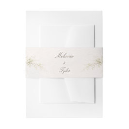 Elegantes Florales Hochzeit-Bauchband Einladungsbanderole