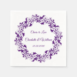 Elegantes florales Hochzeitsdesign Serviette