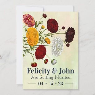 Elegantes florales Hochzeitseinladungsset Einladung