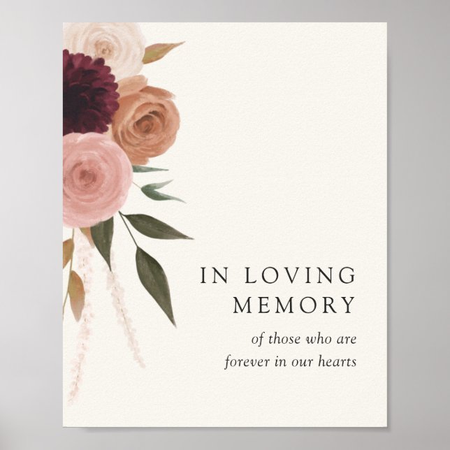 Elegantes florales Hochzeitsgeschenk im Zeichen de Poster (Vorne)