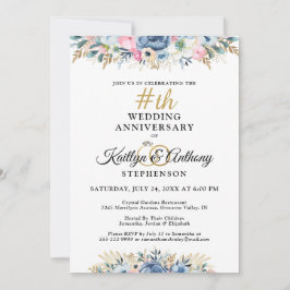 Elegantes florales Jahr Einladung