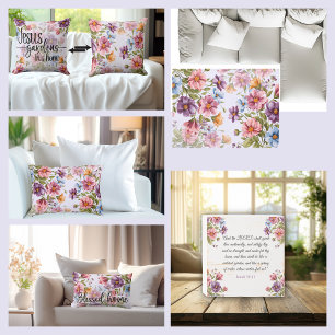Elegantes, florales Kissen