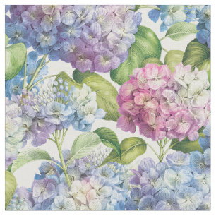 Elegantes florales Lila Hydrangea-Muster Stoff