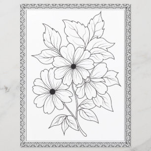 Elegantes Florales Malbuch Scrapbook Papier