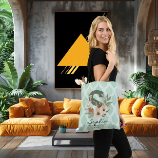 Elegantes florales Monogramm – Botanische Kunst in