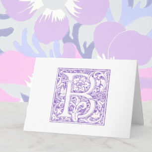 Elegantes florales Monogramm Buchstabe B Vintage