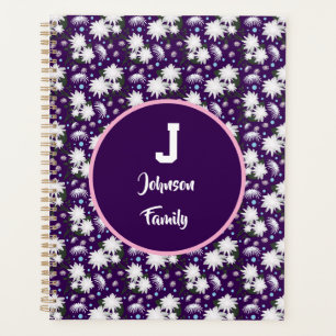 Elegantes florales Monogramm-Geschenkdesign Planer