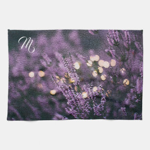 Elegantes florales Monogramm Geschirrtuch