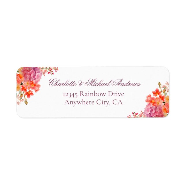 Elegantes florales Monogramm-Skript Hochzeit (Vorne)