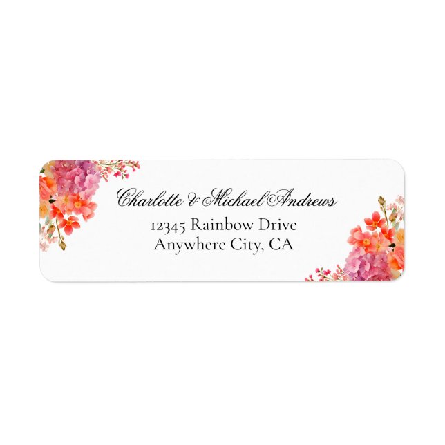 Elegantes florales Monogramm-Skript-Hochzeit (Vorne)