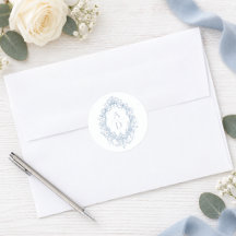 Elegantes florales Monogrammwappen-Hochzeit