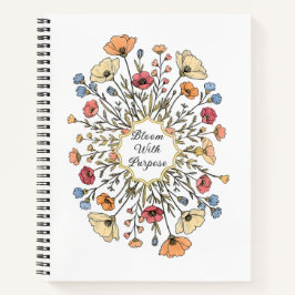 Elegantes florales Motivationsnotizbuch Notizbuch