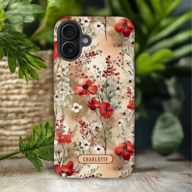Elegantes, florales Muster Personalisiert Case-Mate iPhone Hülle (Von Creator hochgeladen)