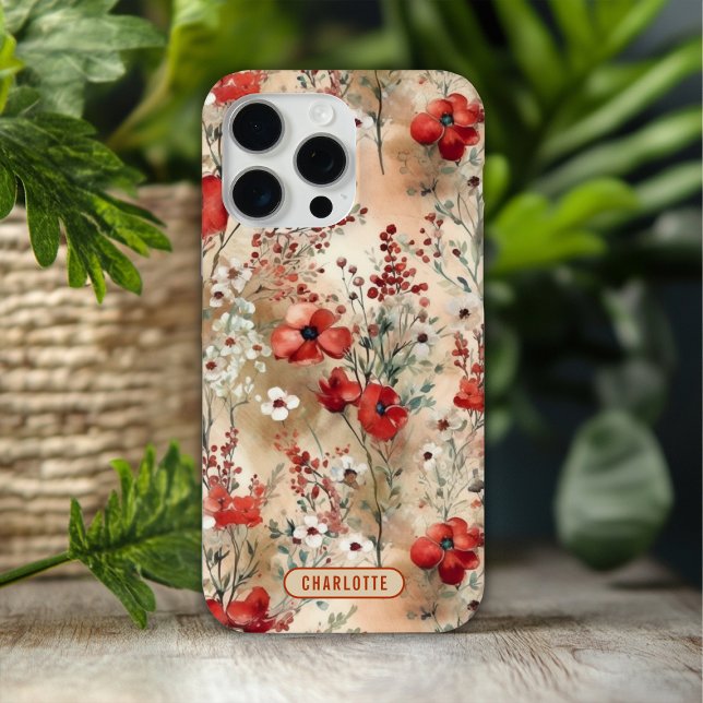 Elegantes, florales Muster Personalisiert Case-Mate iPhone Hülle (Von Creator hochgeladen)