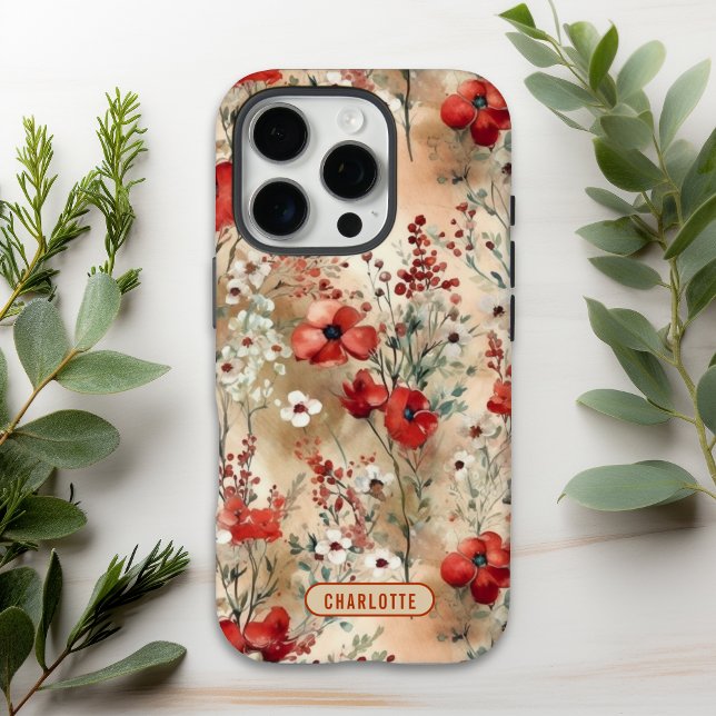 Elegantes, florales Muster Personalisiert Case-Mate iPhone Hülle (Von Creator hochgeladen)