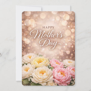 Elegantes florales Muttertags-Grußdesign Feiertagskarte