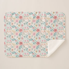 Elegantes florales nahtloses Muster – Ausgefeilt Sherpadecke