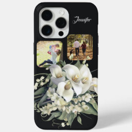 Elegantes florales Orchid-Calla Lily Foto/Name Case-Mate iPhone Hülle