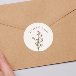 Elegantes florales Pink Green Brautparty Vielen Da Runder Aufkleber