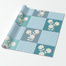 Elegantes florales Schachbrettmuster nahtlos