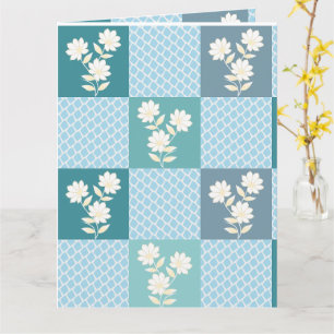 Elegantes florales Schachbrettmuster nahtlos Karte