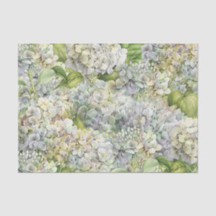 Elegantes florales und geblasenes Hydrangea-Muster Seidenpapier