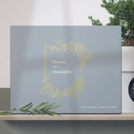 Elegantes florales Wappen Klassische botanische Ho Gästebuch