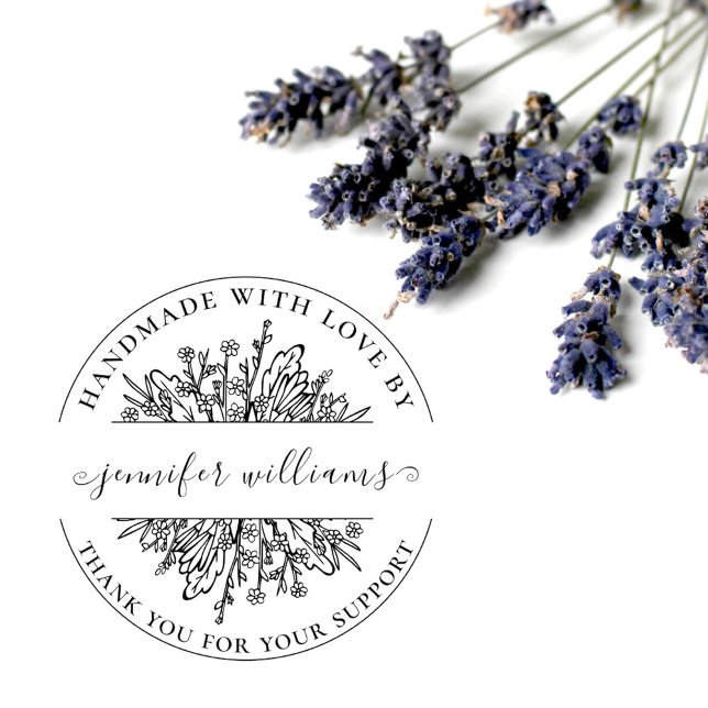 Elegantes florales Whimsical-Skript mit Liebe hand Gummistempel (Von Creator hochgeladen)